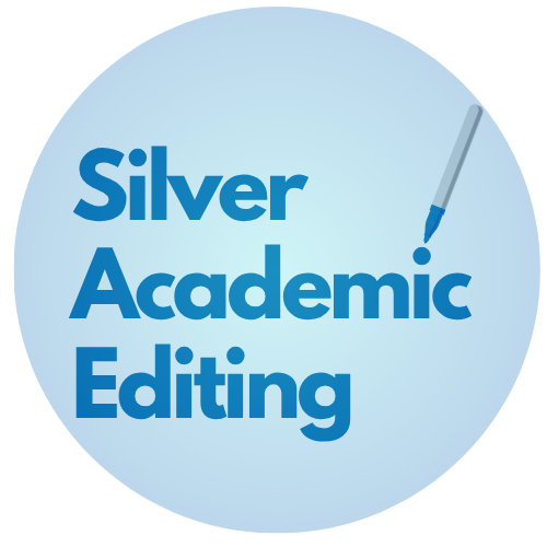 Silver Academic Editing logo in blue circle Silver Academic Editing logo in blue circle